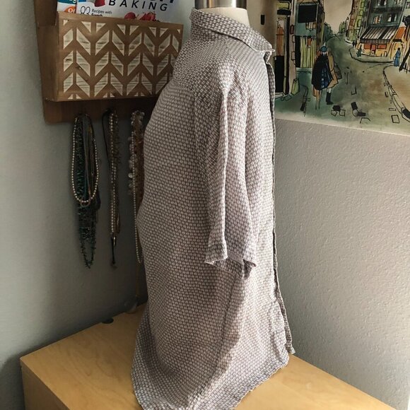 Tasso Elba 100% Linen Short Sleeve Shirt - Picture 6 of 7